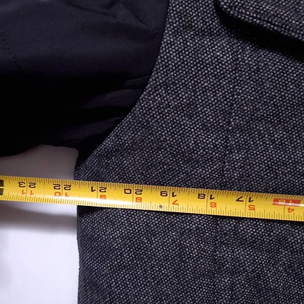 Marc Anthony Wool‎ Quilted Field Jacket Coat Mens S Ribbed Cuff Full Zip Snap